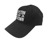 System of a Down Gorra De Beisbol Stacked Band Logo Oficial Negro Unisex Size One Size