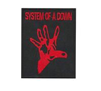 System Of A Down Red Hand parche patch bordado con logotipo para planchar de hierro en apliques