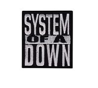 System Of A Down Silver parche patch bordado con logotipo para planchar de hierro en apliques