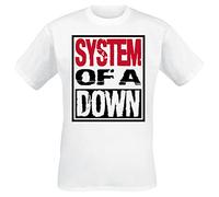 System of a Down Triple Stack Box Hombre Camiseta Blanco L 100% algodón Regular