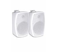 System One OD520 WH - Pareja de Altavoces Exteriores Blancos Impermeables IP54, 120W, 2 Vías, Montaje Pared o Techo, Resistentes Agua y UV, Sistema Cableado Sin Bluetooth.