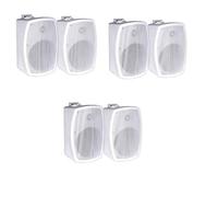 System One - Pack de 3 Parejas de Altavoces para Interior y Exterior. Ref.: OD520-3 Blanco.