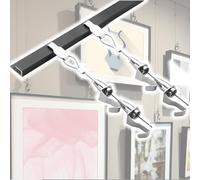 system Profesional Colgar Cuadros En Galerías, Kit Invisible Y Espejos Con Pesados en Oficinas, Museos Hogares. Fácil DeInstalar(2.5m/8.2ft Cable,2ft/61cm rail)