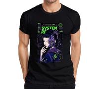 System RE Error 404 Cyborg Geisha Japan Y2K - Camiseta para hombre, Negro , S