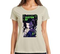 System RE Error 404 Cyborg Geisha Japan Y2K - Camiseta para mujer, naturaleza, XXL