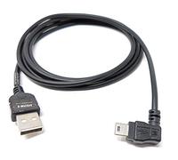 SYSTEM-S 140 cm USB 2.0 Cable para USB de a a USB Mini-B de 5 Pines ángulo Conector 90 Grados Izquierda