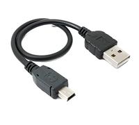 System-S 80283003 - Cable USB 2.0 (25 cm, adaptador Mini B macho a tipo A), color negro