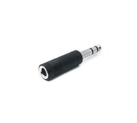 System-S Adaptador de Audio estéreo TRS de 6,35 mm, Conector Macho a Hembra, Cable de 1/4 Pulgadas, Color Negro