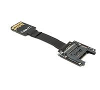 System-S Adaptador de extensión para Tarjeta SD de 10 cm con Cable estándar SD Macho a Hembra estándar.