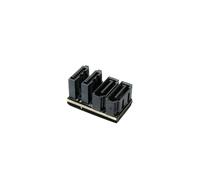 System-S Adaptador SATA 2 x 7 Pines Hembra a 2 Conectores Macho 180° U ángulo de Giro para Placa Base SSD HDD