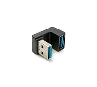 SYSTEM-S Adaptador USB 3.0 Gen 2 U Turn 180° Tipo A Hembra a Macho Cable en Negro