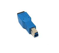 SYSTEM-S Adaptador USB 3.0 Tipo A Macho a B Hembra en Color Azul.