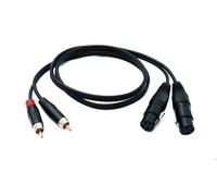 SYSTEM-S Audio XLR Cable 100 cm 2x 3 polos hembra a 2x RCA 2 polos