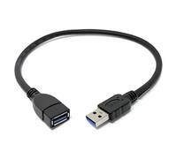 System-S - Cable alargador USB 3.0 tipo A (macho) a USB 3.0 tipo A (hembra), 30 cm