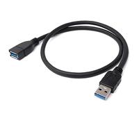 SYSTEM-S Cable alargador USB 3.0 tipo A (macho) a USB 3.0 tipo A (hembra), negro, 50 cm
