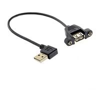System-S Cable alargador USB A (macho) a USB A (hembra), ángulo de 90°, ángulo izquierdo, conector USB