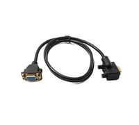 System-S Cable D Sub15 de 100 cm HD VGA de 15 pines macho a hembra DB15 en ángulo izquierdo adaptador