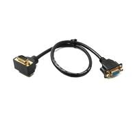 System-S Cable D Sub15 de 50 cm HD VGA de 15 pines macho a hembra DB15 en ángulo Down Angled adaptador