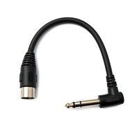 System-S Cable de audio 20 cm XLR 5 pines macho a conector jack de 6,35 mm ángulo AUX