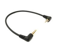 System-S Cable de audio de 15 cm, conector jack de 2,5 mm a conector macho de 3,5 mm, adaptador AUX, color negro