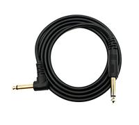 System-S Cable de audio de 150 cm estéreo AUX jack 6,35 mm macho a macho ángulo negro
