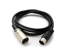 System-S Cable de audio de 150 cm XLR de 3 pines macho a DIN 5 pines adaptador en negro