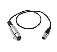 System-S Cable de audio de 50 cm Mini XLR de 3 pines hembra a XLR de 3 pines hembra adaptador negro