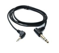 System-S Cable de audio estéreo TRS de 180 cm, conector jack de 6,35 mm a conector macho de 3,5 mm, adaptador de ángulo