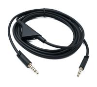 System-S Cable de audio jack 3,5 mm TRRS a TRS macho negro 2 m