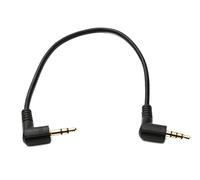 System-S Cable de audio jack de 20 cm, 3,5 mm, 4 pines macho a 3 pines, adaptador AUX