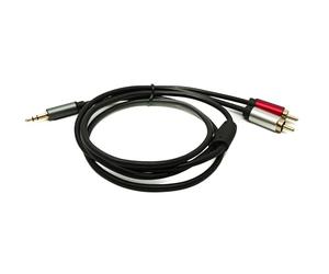 System-S Cable de audio RCA 2 RCA de 100 cm macho a AUX jack de 3,5 mm, adaptador de 3 pines