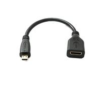System-S Cable HDMI 1.4 de 15 cm Mini Hembra a Micro Macho 4K UHD 30Hz 2K 60Hz Adaptador