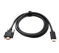 System-S Cable HDMI 2.0 de 150 cm Tipo A Macho a Macho, Adaptador atornillable en Negro