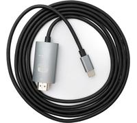 System-S Cable HDMI de 200 cm 4K estándar Macho a USB 3.1 Tipo C Adaptador Blanco