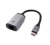 System-S Cable LAN 20cm RJ45 Hembra a USB 3.1 Tipo C Macho Adaptador en Gris