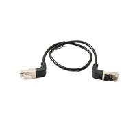 System-S Cable LAN de 50 cm 8P8C RJ45 enchufe a adaptador de ángulo de enchufe en negro