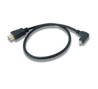 System-S Cable Micro HDMI a HDMI estándar en ángulo de 90 grados, 50 cm