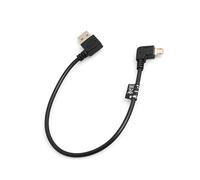 System-S - Cable micro USB 90 ° Grados de ángulo de izquierda acodado macho a USB 2.0 tipo A 90 ° ángulo recto Cable de datos cable de carga aprox. 27 cm