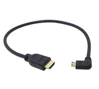 System-S Cable Mini HDMI a HDMI estándar en ángulo de 90 grados, 50 cm
