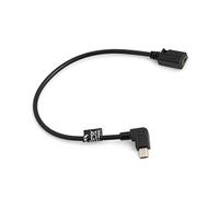 System-S - Cable Mini USB ángulo de 90 ° ángulo Recto Macho a Mini USB Hembra Cable de Datos Cable de Carga 27 cm