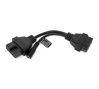 System-S Cable OBD 20 cm OBD 2 hembra para Mitsubishi 12 pines en negro para diagnóstico de coche