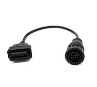 System-S Cable OBD 30 cm OBD 2 hembra para Mercedes Benz 14 pines negro para diagnóstico de coche