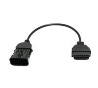 SYSTEM-S Cable OBD 30 cm OBD 2 Socket para Opel 10 Pin en Negro para diagnóstico de Coche
