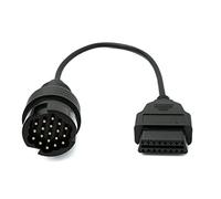 System-S Cable OBD de 30 cm OBD 2 hembra para Porsche de 19 pines en negro para diagnóstico de coche