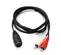 System-S Cable RCA 2 RCA de 150 cm hembra a DIN 5 pines macho estéreo adaptador en negro