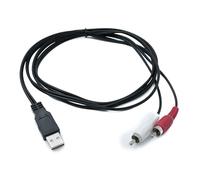 SYSTEM-S Cable RCA de 150 cm de 2 pines macho a USB 2.0 tipo A macho de audio