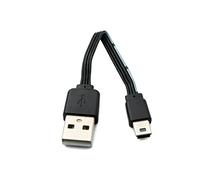 System-S Cable USB 2.0 de 13 cm Mini B macho a tipo A macho adaptador corto plano negro