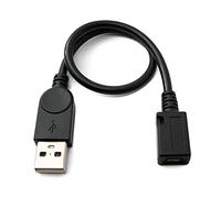 System-S Cable USB 2.0 de 30 cm Micro B Hembra a Tipo A, Adaptador en Negro