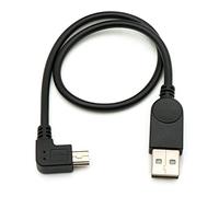 System-S Cable USB 2.0 de 35 cm Mini B Hembra a Tipo A Macho Adaptador en ángulo Negro