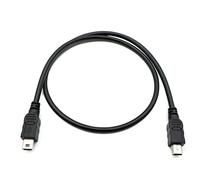 System-S Cable USB 2.0 de 50 cm Mini B Macho a Macho, Adaptador en Negro